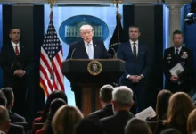 AFP 20260406 A6VW2LK v1 HighRes UsPresidentDonaldTrumpHoldsPresserAmidIranWar