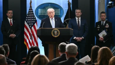 بازتاب گسترده آتشبس در منطقه؛ از عقب نشینی ترامپ تا پیروزی ایران 1 AFP 20260406 A6VW2LK v1 HighRes UsPresidentDonaldTrumpHoldsPresserAmidIranWar