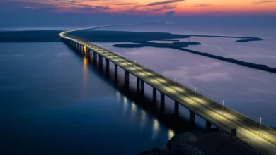 عربستان پل ملک فهد را به طور موقت بست 1 Kind Fahd Causeway