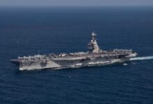 USS Gerald R. Ford CVN 78 underway in the Atlantic Ocean on 9 October 2022 221009 N TL968 1248