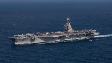 USS Gerald R. Ford CVN 78 underway in the Atlantic Ocean on 9 October 2022 221009 N TL968 1248