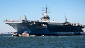 آتش‌سوزی مشکوک در ناو هواپیمابر امریکا