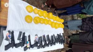 کشف ۱۳ میل تفنگچه و مقادیری مواد مخدر در ننگرهار