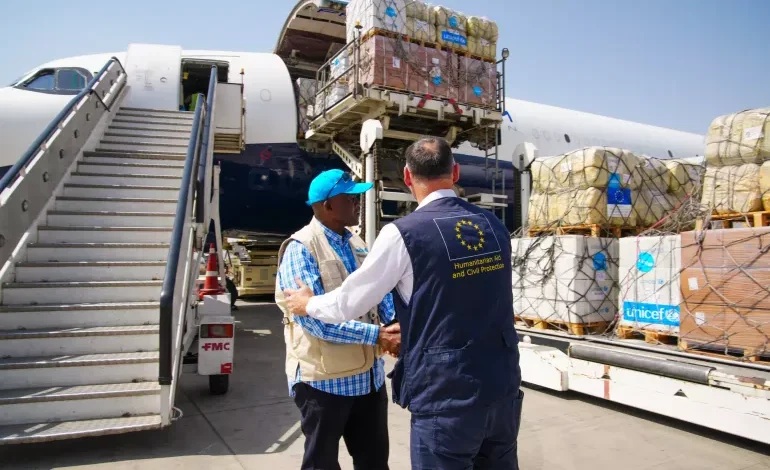 EU UNICEF Kabul airport