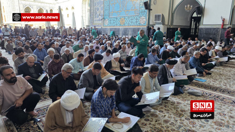 تجلیل از مقام علمی آیت‌الله العظمی فیاض در حرم مطهر رضوی