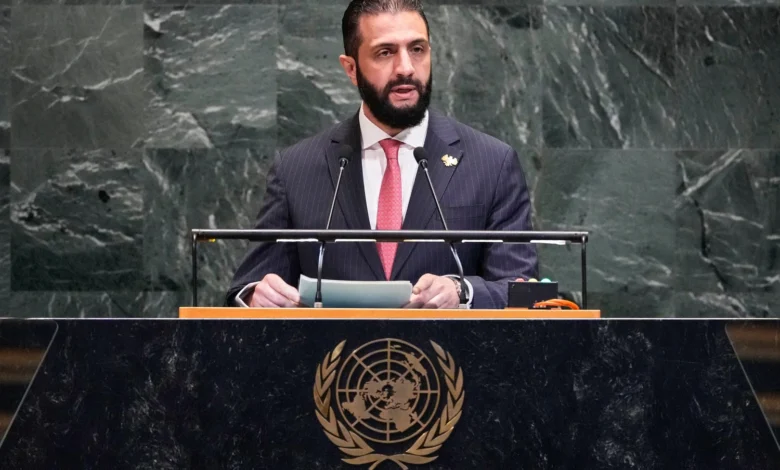الشرع: صلح با اسرائیل بدون پایان اشغال جولان ممکن نیست 1 250924 Ahmad Al Sharaa un ac 945p 600a27