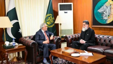 امنیت منطقه؛ محور رایزنی سفیر پاکستان در کابل با اسحاق دار 7 Pak foreign minister